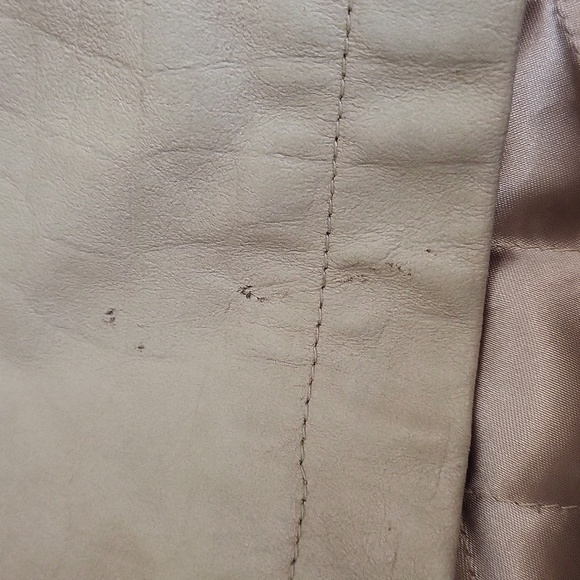 Wilsons Leather Tan Leather Faux Fur Lined Jacket Coat - Picture 7 of 8